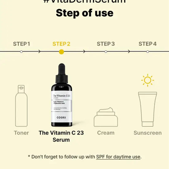 The Vitamin C 23 Serum Steps
